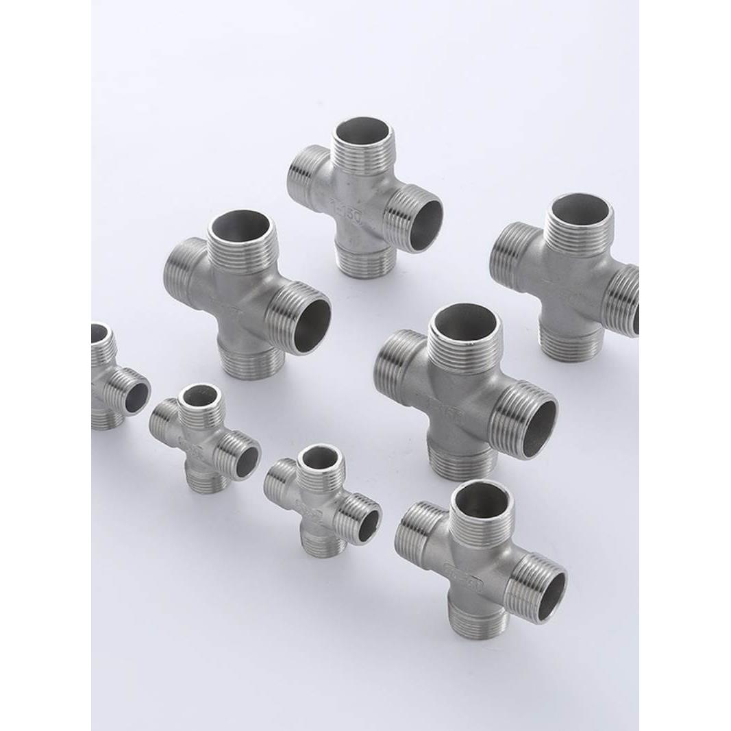 304/316不锈钢外螺纹四通接头丝扣管道接头配件管件水龙头接头