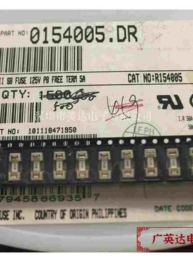 LITTELFUSE力特 快熔一次性SMD微型贴片保险丝5A 0154005.DR