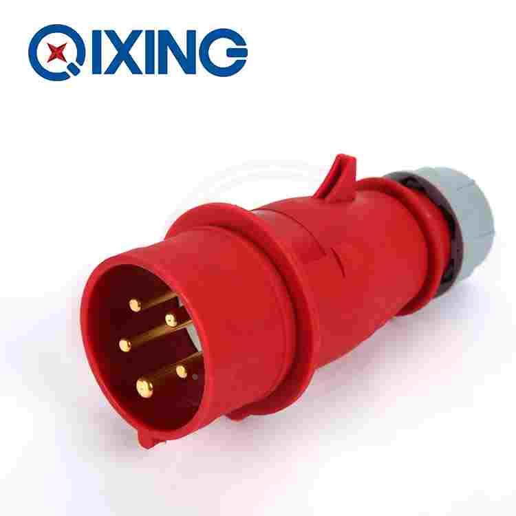 现货正品启星QX3 5芯16A工业插头 IP44防水工业插头380V 3P+N+E