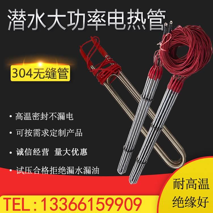 定制工业380v不锈钢潜水加热管泳池防水电热管水箱电加热棒30KW