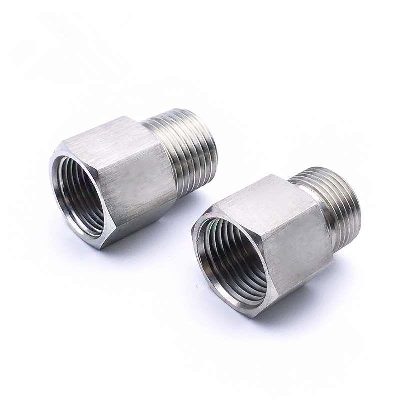 内外丝直通转接头304不锈钢加厚高压压力表内外丝转换头公英互换