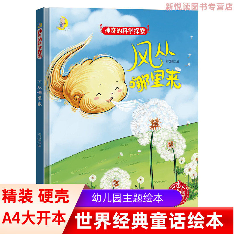 风从哪里来 精装硬壳硬面绘本神奇的科学探索中国少年儿童科普类绘本