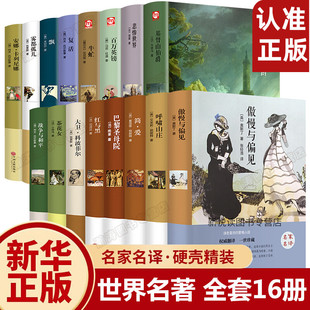 适合初高中看 大学母亲安娜大卫复活阅读 读 经典 文学书籍书外国小说 全16册 课外书籍茶花女简爱飘我 世界名著原著正版