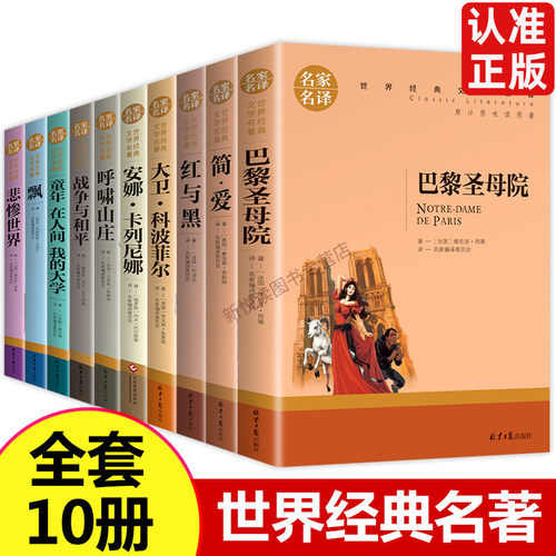 世界十大名著全套10册简爱书籍巴