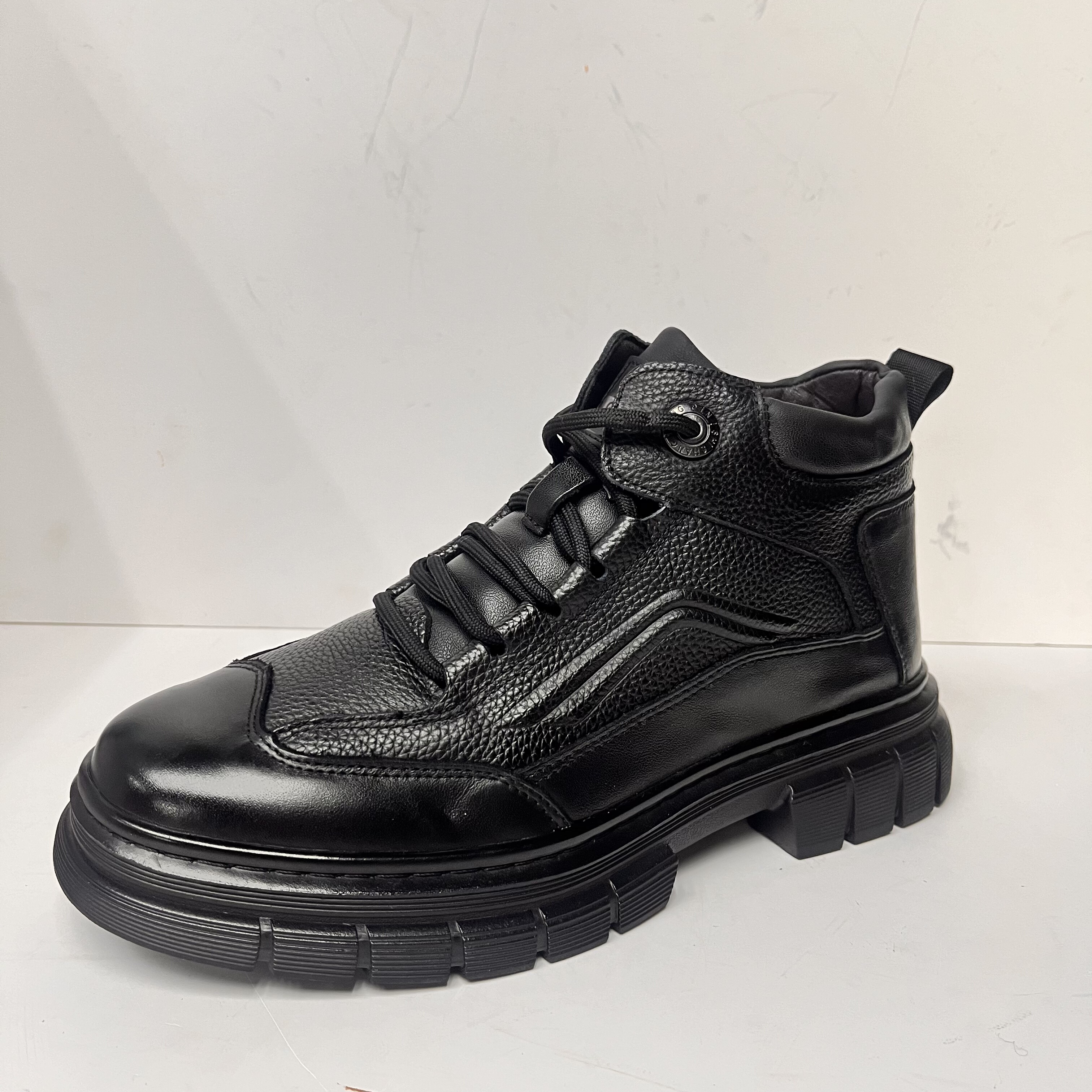 63886撤柜羊毛头层牛皮手工拉帮上线橡胶底马丁靴,流行男鞋,马丁靴,淘宝优惠券,粉丝福利购,淘宝优惠卷