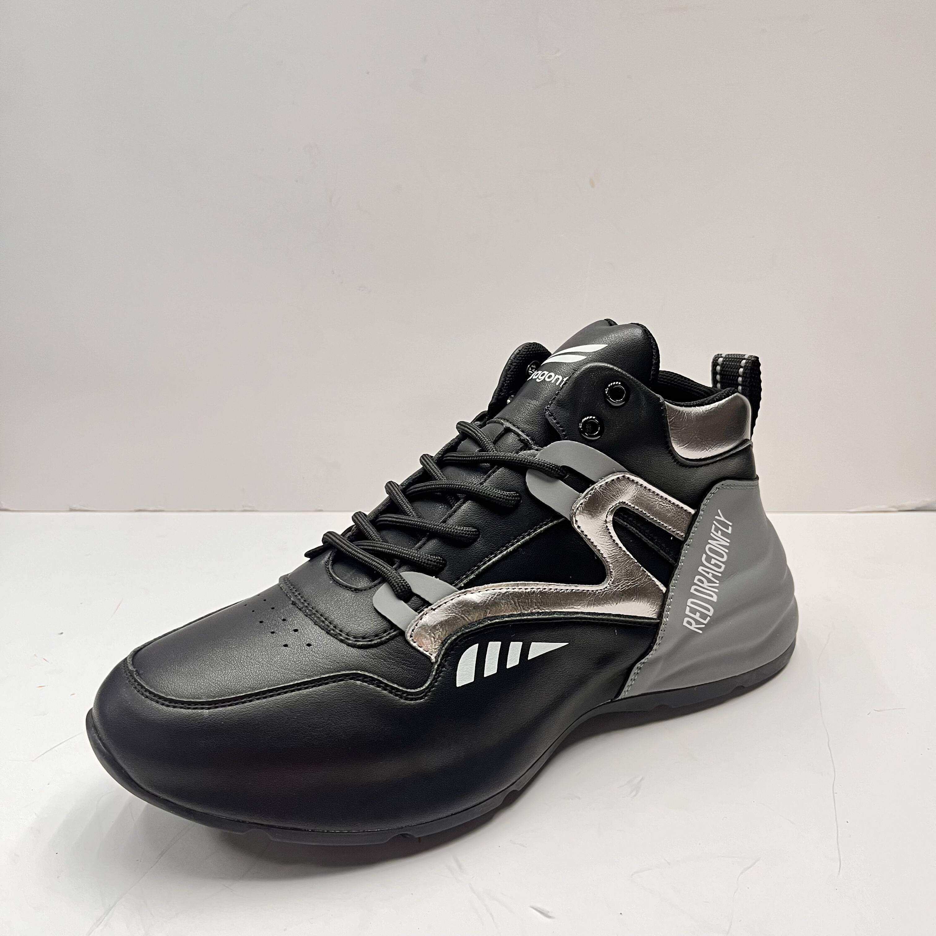 8887品牌撤柜真皮拼接皮包底厚底运动鞋男橡胶实心鞋底运动皮鞋