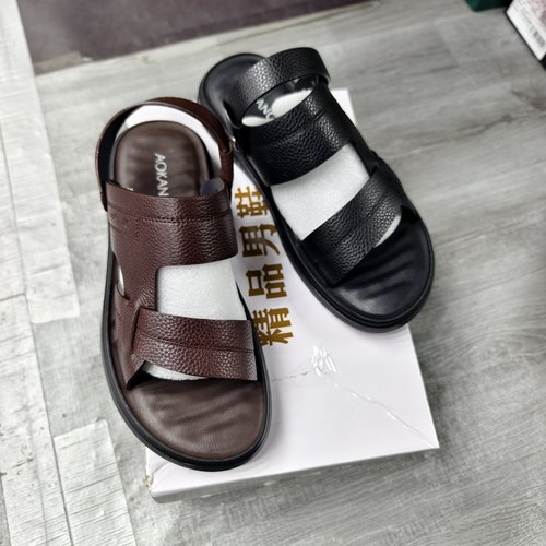 5815黑色品牌尾货特价沙滩凉鞋夏季男鞋中年休闲凉拖鞋两用