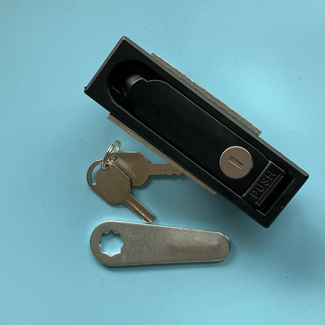 xat11 黑色 平面锁怡合达型 机械锁 开关柜机箱机锁