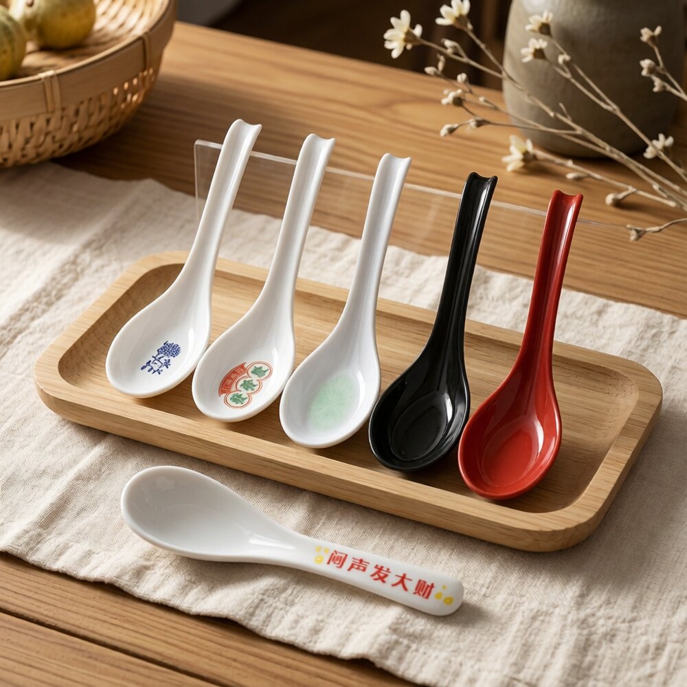 商用密胺仿瓷耐摔粥汤饭勺
