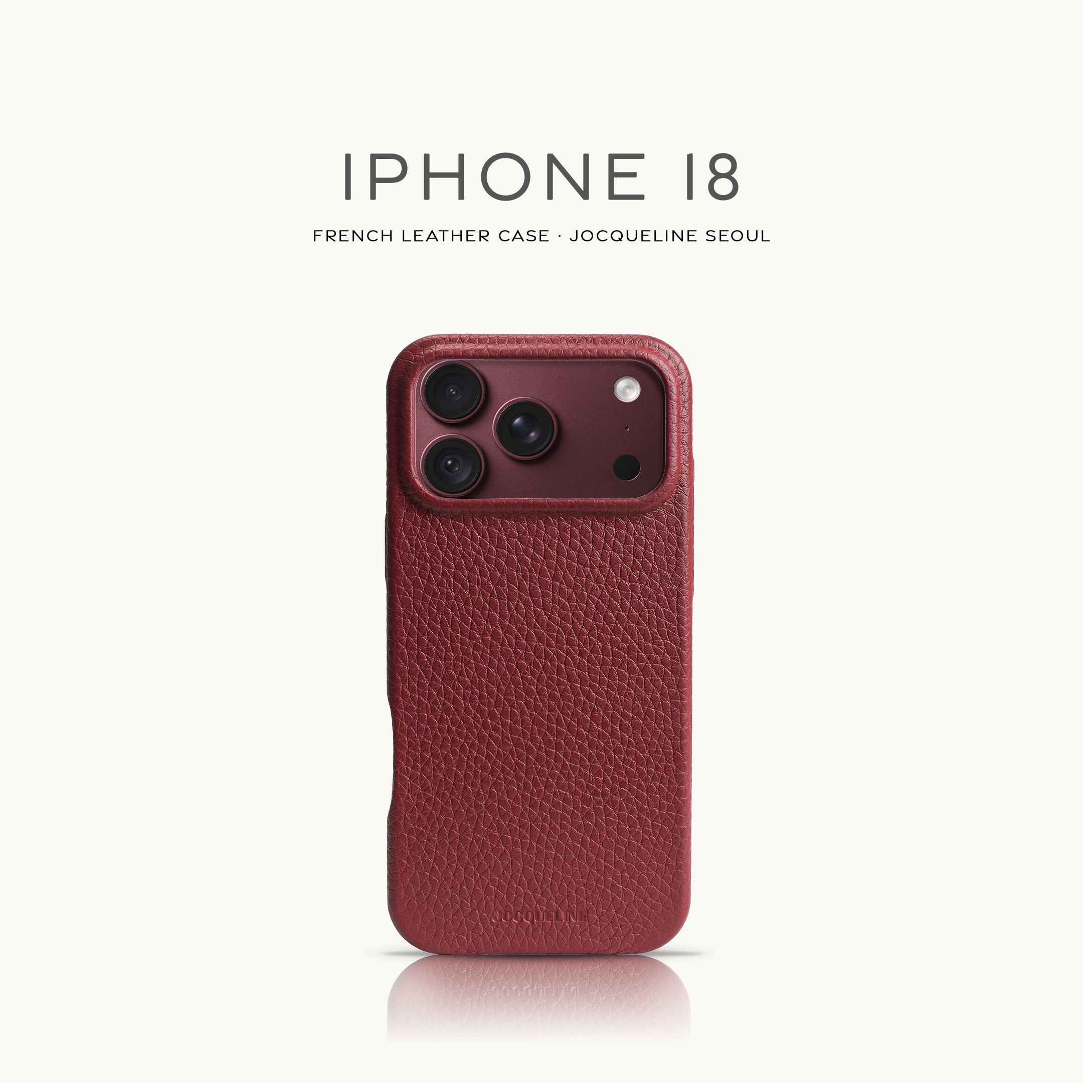 适用iPhone18Pro/ProMax系列 按键款  JOCQUELINE法国进口皮革手机壳Ⅱ