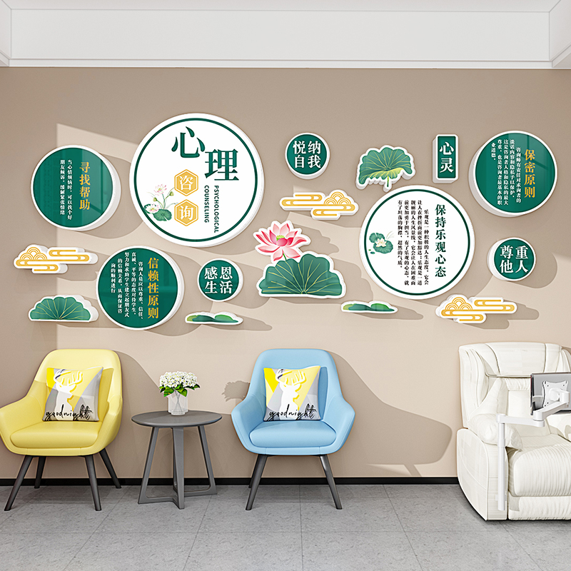 中小学心理健康咨询室文化背景墙