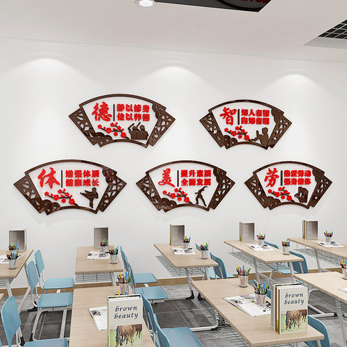 幼儿园环创主题墙德智体美劳文化