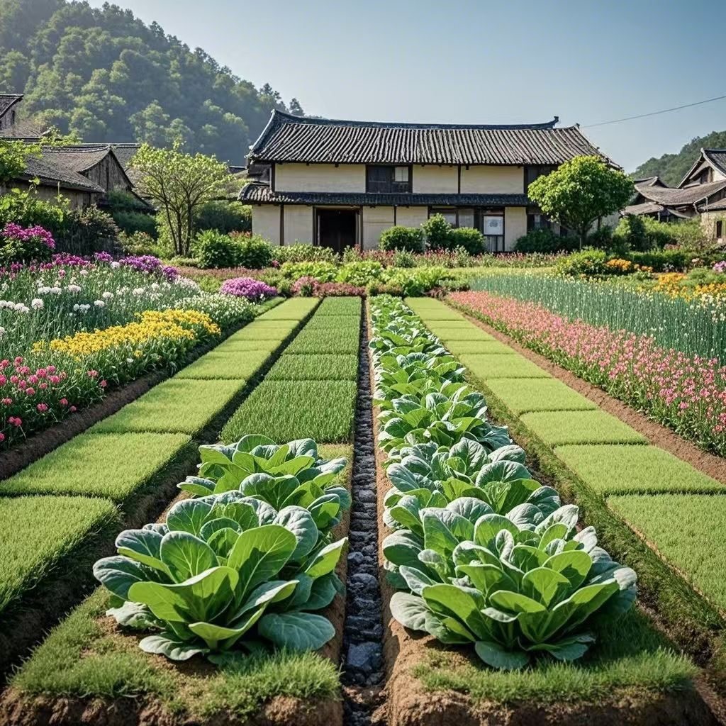 田园风治愈系风景菜园自粘墙贴画卧室客厅宿舍房间装饰画贴纸壁画