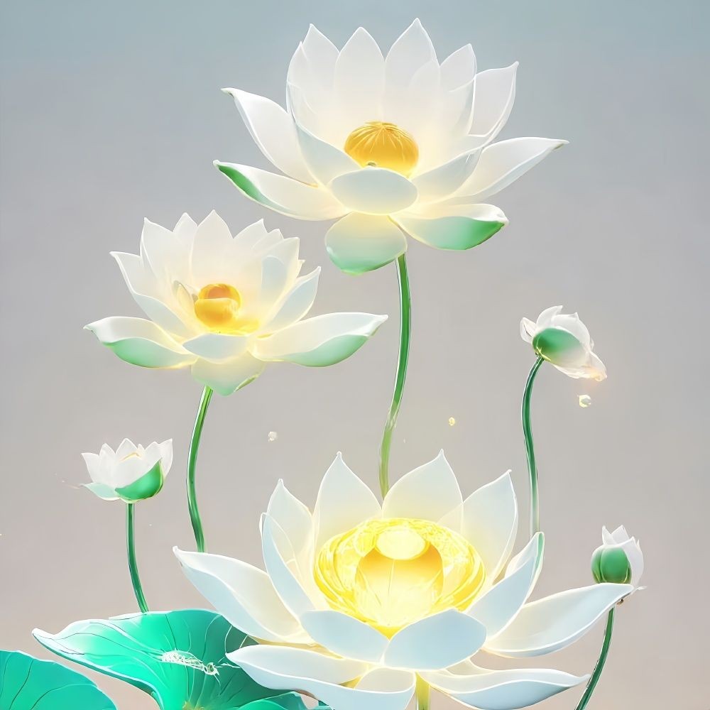 荷花莲花自粘墙贴画荷花防水壁画走廊过道贴纸客厅背景自粘画