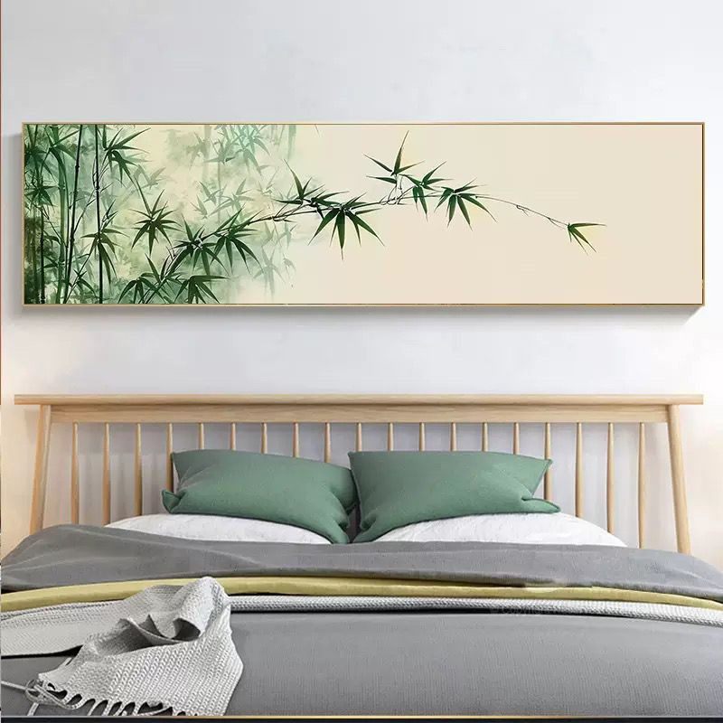 富贵竹子竹报平安自粘墙贴画卧室客厅茶室书房办公室装饰画贴纸画