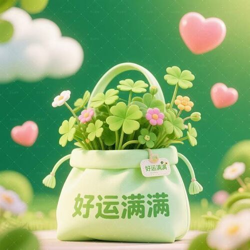 清新治愈幸运四叶草好运满满自粘墙贴客厅餐厅儿童房宿舍贴纸壁画