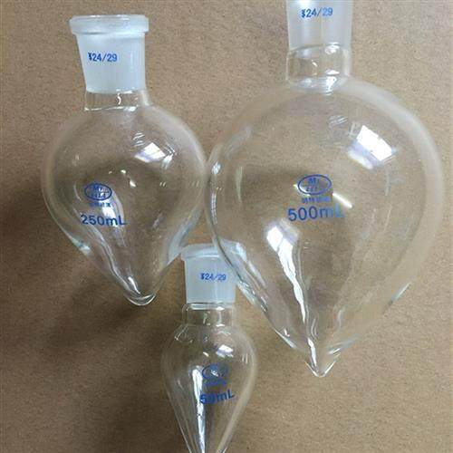 梨形烧瓶加厚梨形瓶5/10/25/50/100/150/250/500/1000ml鸡心瓶