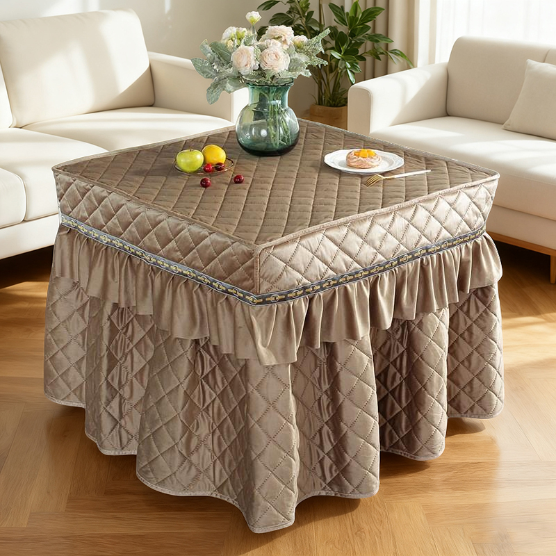 美家纱烤火桌子罩分体易清洁