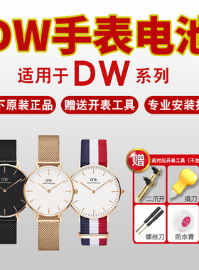 DW手表电池原装B38R1 B32 B34女QUADRO方形小绿表通用型号换纽扣电子sr621sw sr616