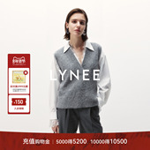 羊驼毛针织背心女2026春新款 LYNEE 黑标 时髦百搭叠穿宽松马甲