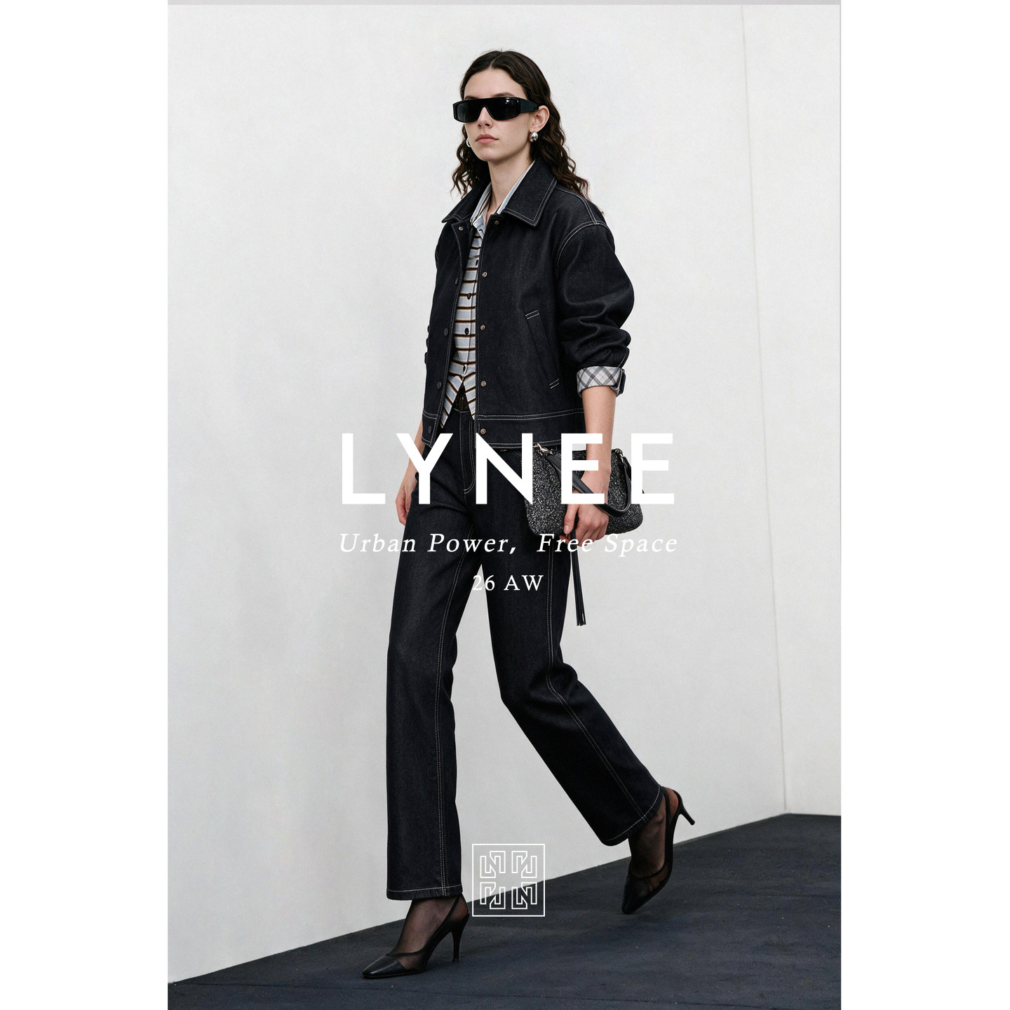 LYNEE【布鲁克林】复古丹宁牛仔套装女牛仔夹克外套/牛仔裤2026秋