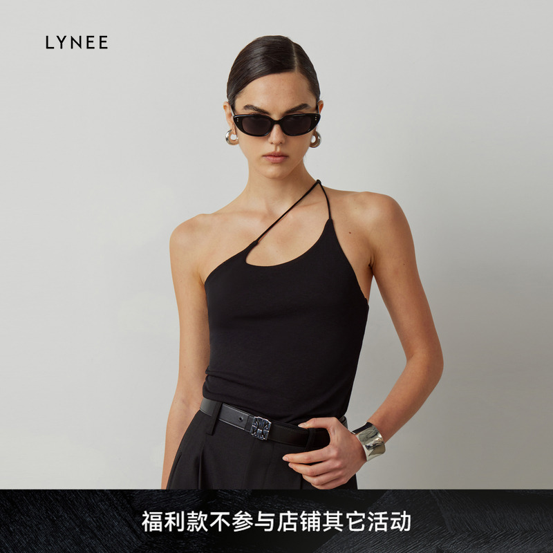 LYNEE不对称斜肩吊带上衣内搭