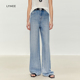 简约牛仔裤 新款 女宽松休闲百搭阔腿裤 时尚 LYNEE 气质长裤 春季