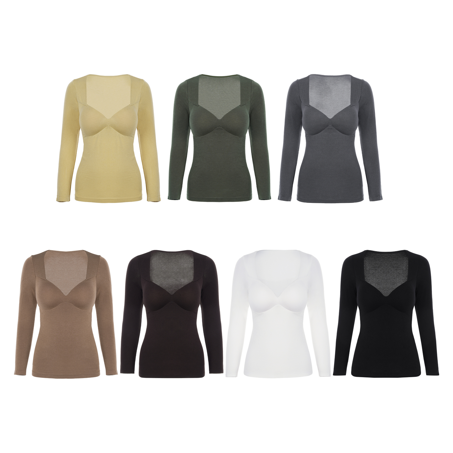 LYNEE 【毛衣伴侣】美利奴羊毛罩杯肌底衣女内搭修身显瘦精致秋衣