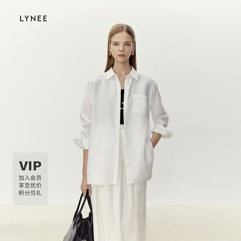 LYNEE老钱风亚麻衬衫图片