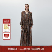 梦境 SL法式 LYNEE 复古优雅薄纱连衣裙女新款 气质高级感长裙