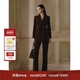 典藏贵族 棕色复古老钱丝绒套装 平绒收腰西装 LYNEE 微喇裤