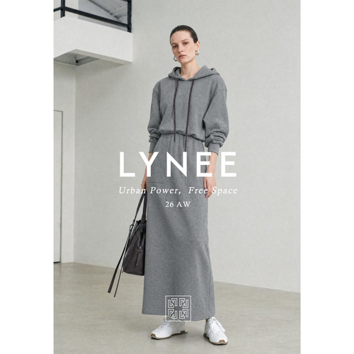 LYNEEMiu风纯棉连帽卫衣连衣裙