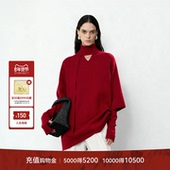 LYNEE 女 精纺羊毛毛衣针织衫 午后庭院 飘带设计感ROW风五分袖