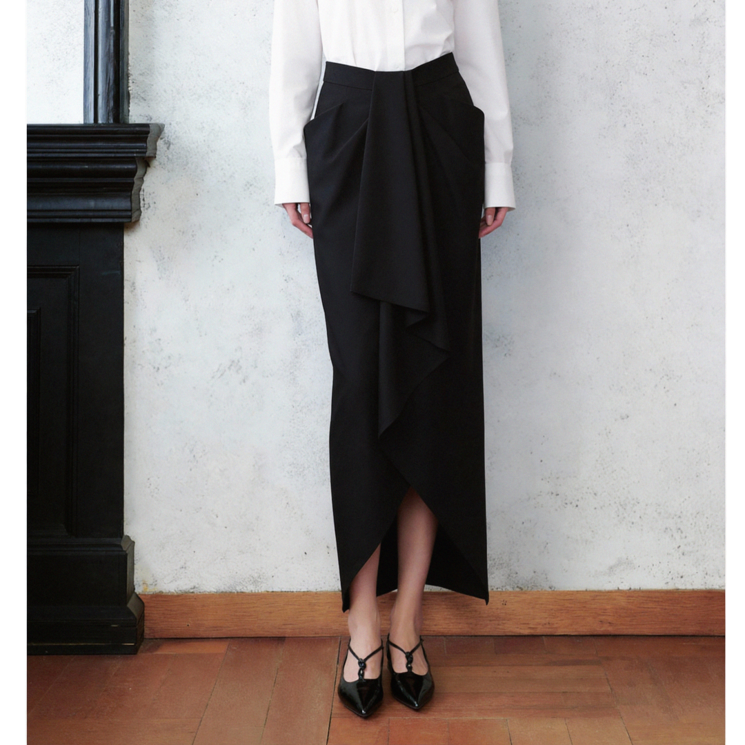 LYNEE x TORIL【维纳斯】垂褶结构半裙 TGD2GSW014,女装/女士精品,半身裙,淘宝优惠券,粉丝福利购,淘宝优惠卷