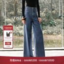 宽松复古金属扣百搭裤 LYNEE 女2025新款 高腰阔腿牛仔裤 子 星轨