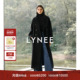 LYNEE 黑标岩序收官 简约高级感桑蚕丝羊毛苏力大衣女保暖外套