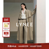 黑标 露水 精纺羊毛卡其色风衣 LYNEE 高级感立领轻量长款 外套
