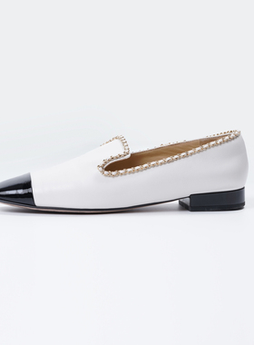 LYNEE 复古小香高跟鞋 法式百搭粗跟浅口单鞋LAD2FAA060