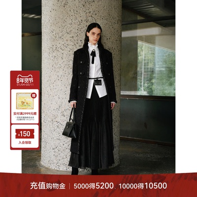 LYNEE x TORIL【摩登都市】黑标 CONSINEE羊驼毛立领贴袋香风大衣