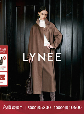 LYNEE【轻量系列】Lem@ire立领羊毛混纺双面呢大衣女金敏喜大衣