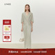 LYNEE 优雅轻薄亚麻长裙 褶皱针织连衣裙女 夏日松弛感裙子 法式