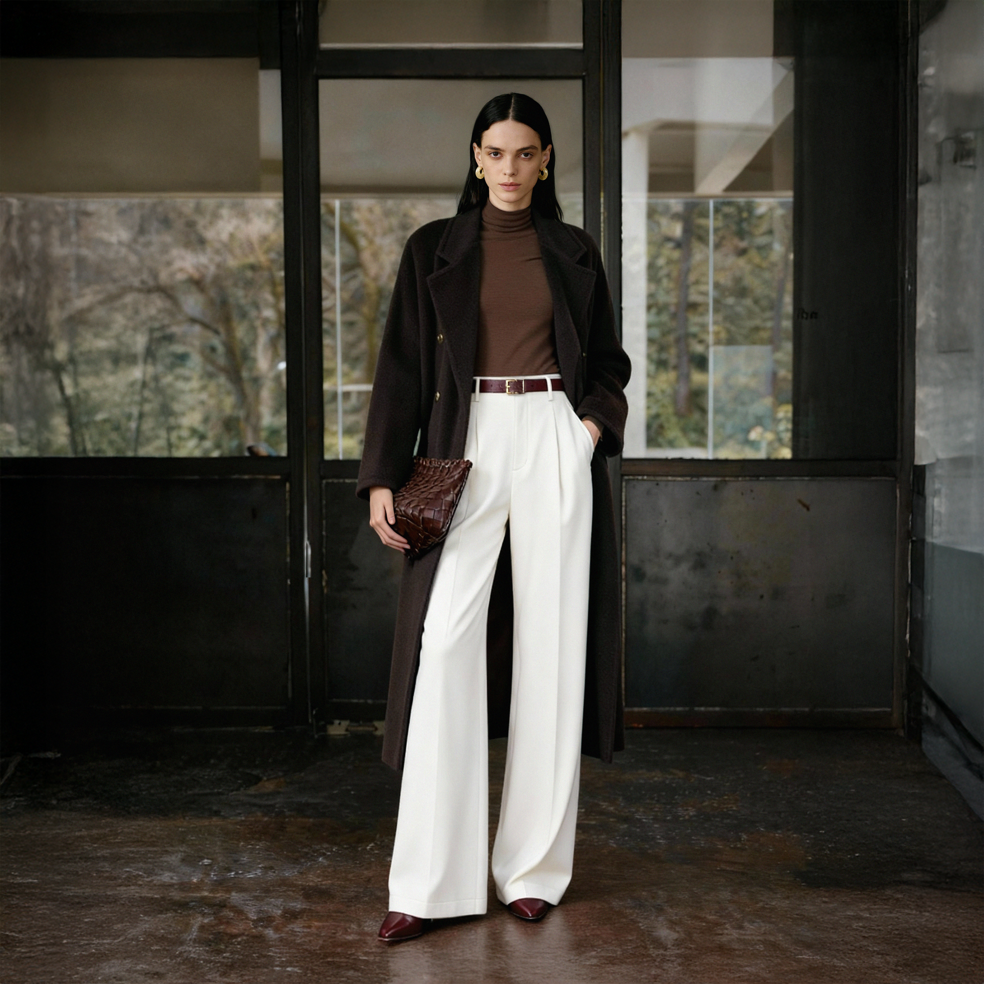 LYNEE【黑标801 皇室大衣】意大利进口面料 BALLI苏力羊驼毛大衣