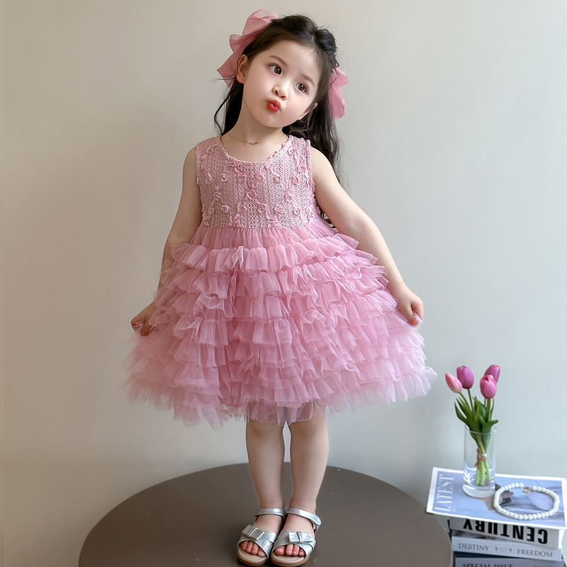 连衣裙女儿童女生超美女童夏潮服装小清新新款夏装公主裙酷帅潮范