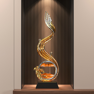 风生水起玄关装 饰品摆件轻奢高档客厅电视机柜工艺品落地乔迁礼物