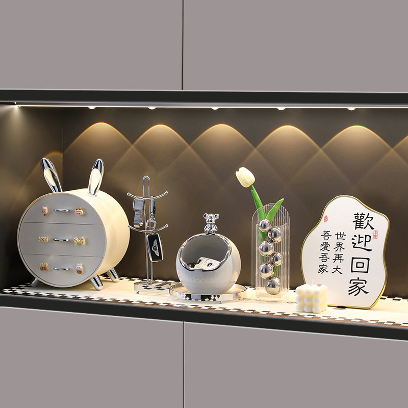 入户玄关柜装饰品摆件进门鞋柜钥匙收纳家居客厅电视柜高级感软装,家居饰品,装饰摆件,淘宝优惠券,粉丝福利购,淘宝优惠卷