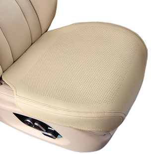 冬季纳帕真皮全包围汽车坐垫适用于奔驰丰田透气米色通用后排座套
