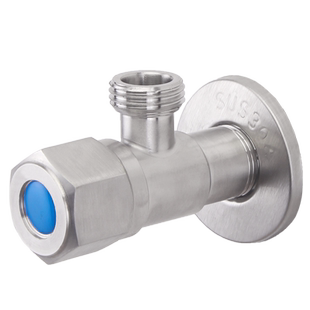 三角阀冷热水家用304不锈钢4分止水阀门开关马桶热水器八字阀加长