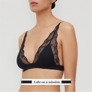 Lulu on a mission【边界】超薄款双色列维斯蕾丝三角杯法式文胸