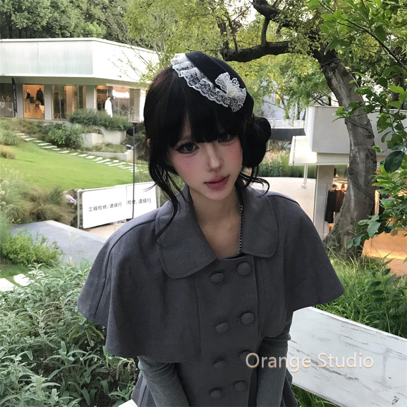 蕾丝蝴蝶结小礼帽发夹