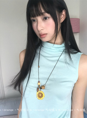 独特小众设计感水果切片项链